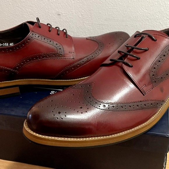 NEW!!! FELIX CHU WINGTIP BROGUE BURNISHED REDWOOD LEATHER SHOES US 12 EU 46 - Picture 4 of 15